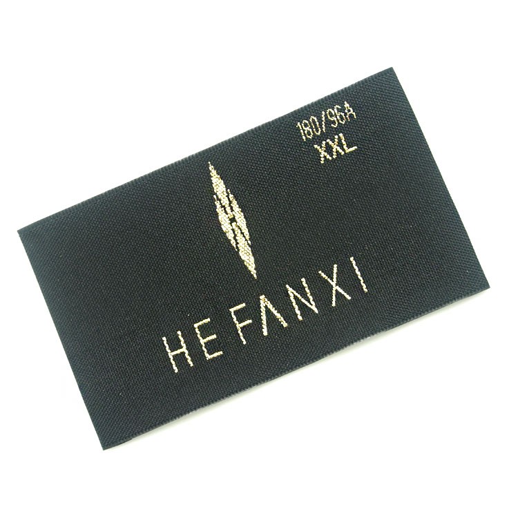 新款高密度織嘜定做男女服裝商標領(lǐng)標定制勾邊木梭機輔料批發(fā)